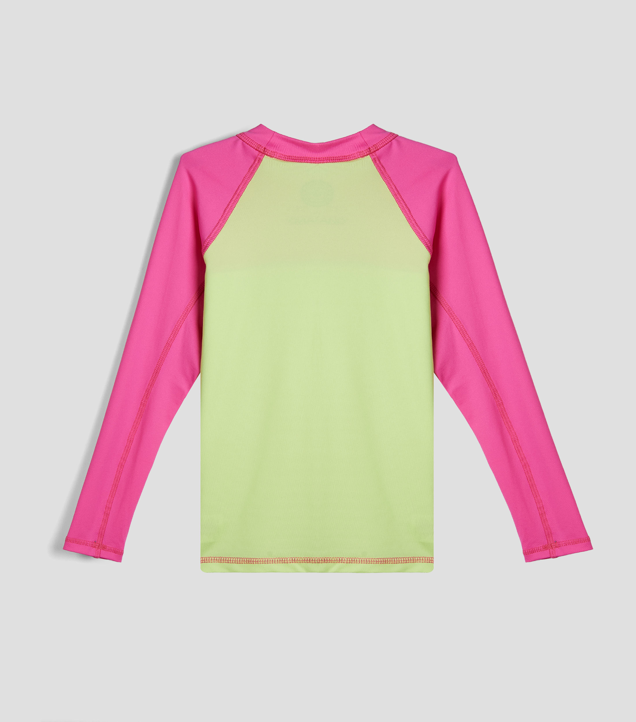 Playera traje de baño cuello redondo manga larga lisa Niña